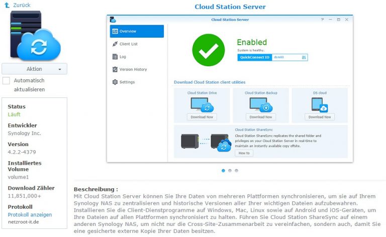 synology cloud station drive doesnt run under windows 10